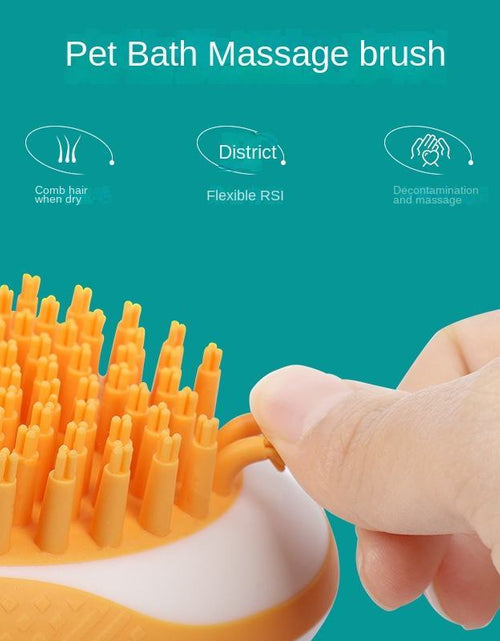 Load image into Gallery viewer, Dog Cat Bath Brush 2-in-1 Pet SPA Massage Comb Soft Silicone Pets Shower Hair Grooming Cmob Dog Cleaning Tool Pet Products
