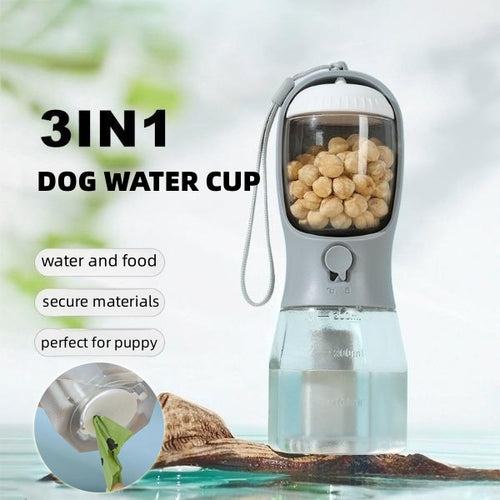 Load image into Gallery viewer, Dog Water Cup Drinking Food Garbage Bag Three-in-one Portable Small Multi-functional Pet Cups Pets Supplies
