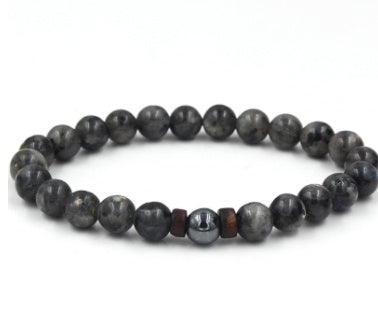 Load image into Gallery viewer, Personality Men&#39;s Black Volcanic Stone Bracelet
