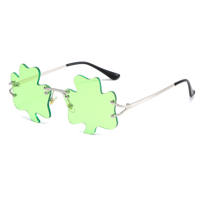 Green Sprite Four-leaf Sunglasses