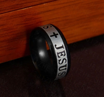 Load image into Gallery viewer, Jesus Cross Stainless Steel Ring
