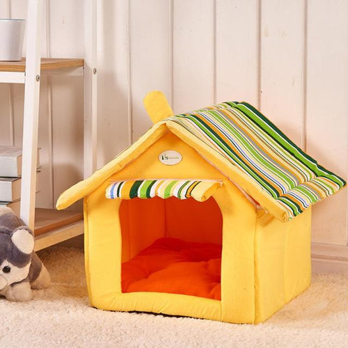 Load image into Gallery viewer, New Fashion Striped Removable Cover Mat Dog House Dog Beds For Small Medium Dogs Pet Products House Pet Beds for Cat
