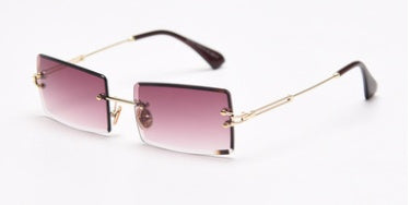 Load image into Gallery viewer, Rimless Rectangle Sunglasses Square Fashion Hip-hop Sunglasses Tide Ins Retro Street Beat Cut Edge Sunglasses
