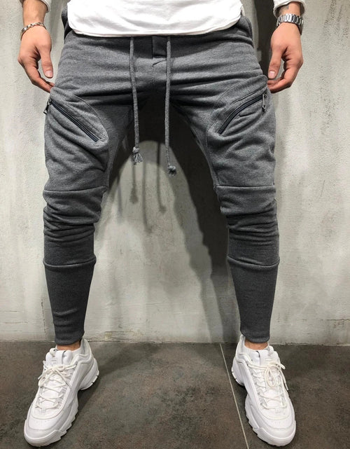 Load image into Gallery viewer, Men Sports Zipper Casual Pants
