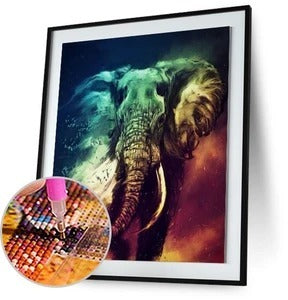 Load image into Gallery viewer, Art elephant diamond painting
