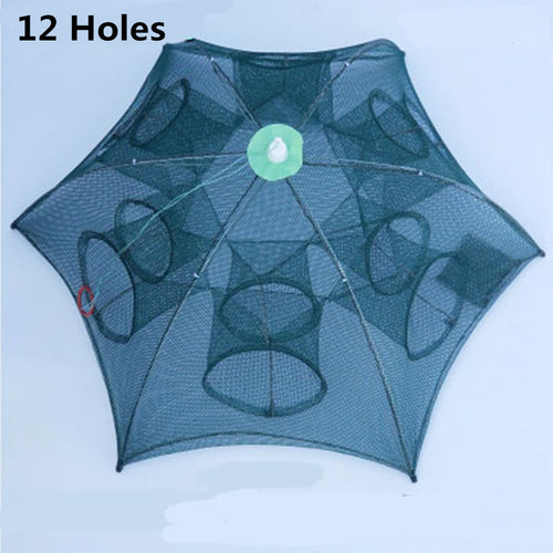 Load image into Gallery viewer, Strengthened 4-20 Holes Automatic Fishing Net Shrimp Cage Nylon Foldable Fish Trap Cast Net Cast Fold Crab Trap Fishing Network
