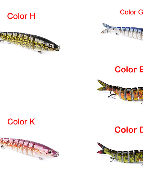 Load image into Gallery viewer, Pike Fishing Lures Artificial Multi Jointed Sections Hard Bait Trolling Pike Carp Fishing Tools
