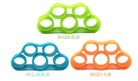 Load image into Gallery viewer, Silicone Finger Trainer Hand Gripper Resistance Bands Fitness
