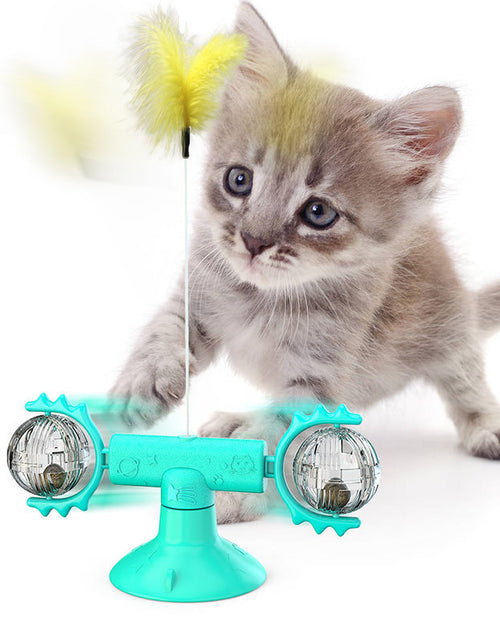 Load image into Gallery viewer, Cat Rotating Windmill Multi-Function Toys Itch Scratching Device Teeth Shining Toy
