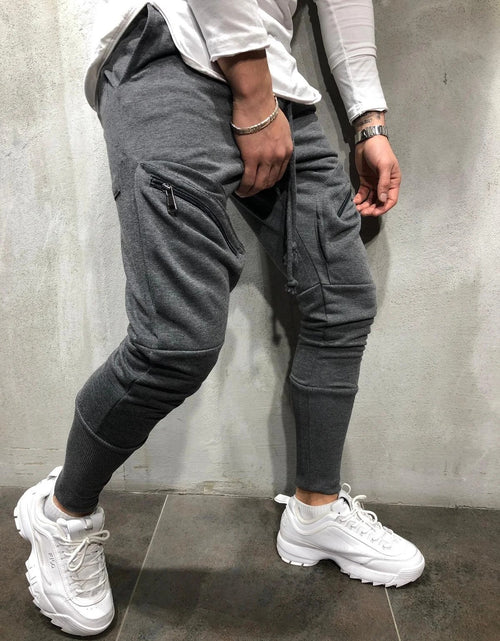 Load image into Gallery viewer, Men Sports Zipper Casual Pants
