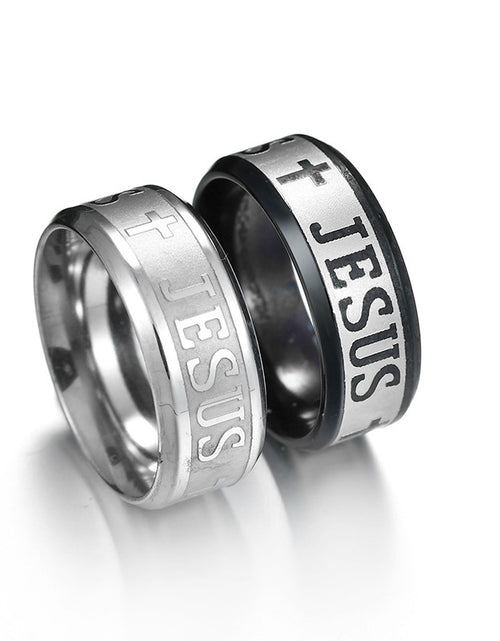 Load image into Gallery viewer, Jesus Cross Stainless Steel Ring
