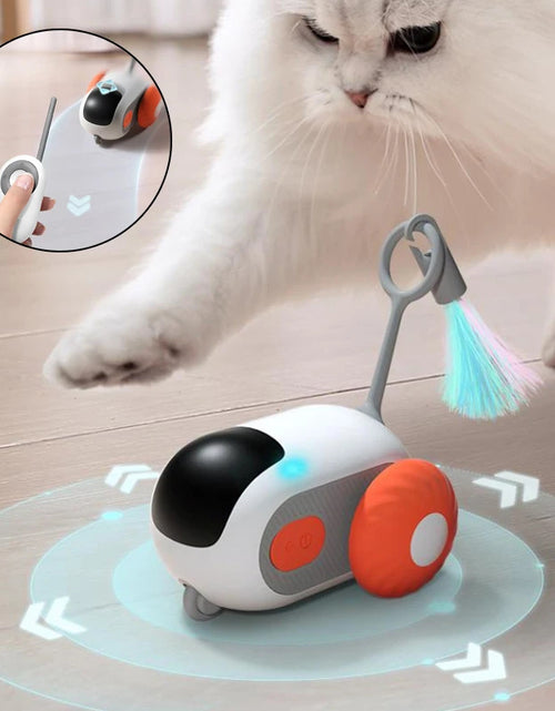 Load image into Gallery viewer, Remote Control Interactive Cat Car Toy USB Charging Chasing Automatic Self-moving Remote Smart Control Car Interactive Cat Toy Pet Products
