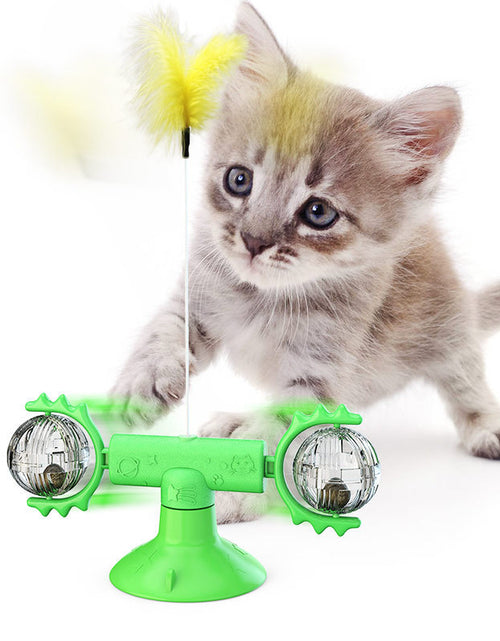 Load image into Gallery viewer, Cat Rotating Windmill Multi-Function Toys Itch Scratching Device Teeth Shining Toy
