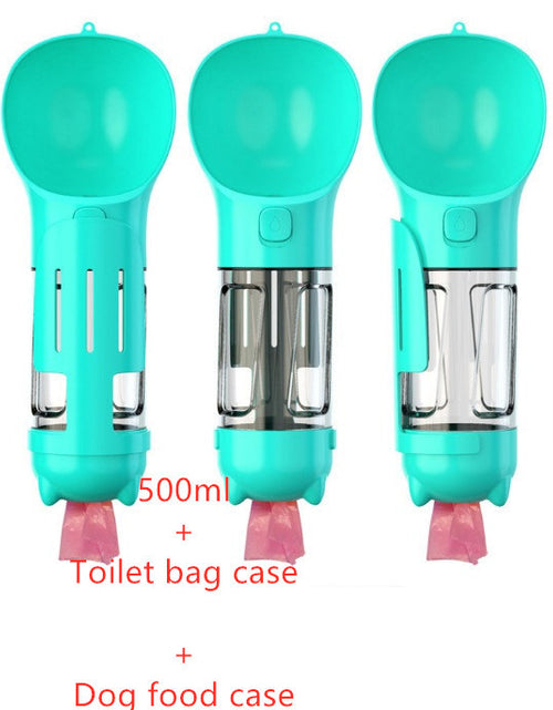 Load image into Gallery viewer, Pet Water Bottle Feeder Bowl Garbage Bag Storage Portable Pet Outdoor Travel 3 In 1 Dog Water Bottle
