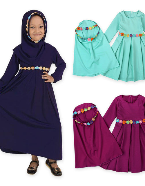 Load image into Gallery viewer, European And American Spring And Autumn Long-Sleeved Muslim Girls Dress
