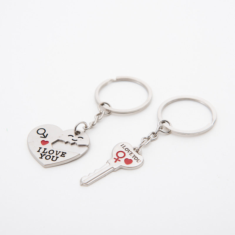 One Arrow Pierced Heart Lovers Zinc Alloy Keychain Lovers