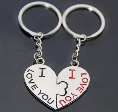 Load image into Gallery viewer, One Arrow Pierced Heart Lovers Zinc Alloy Keychain Lovers
