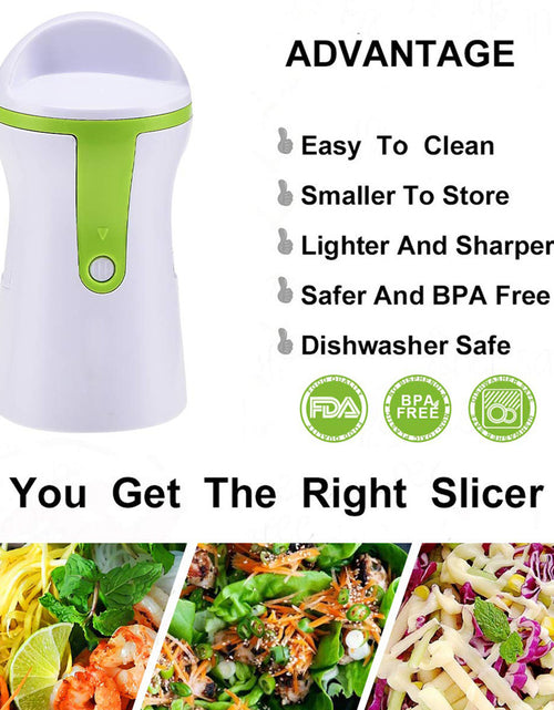 Load image into Gallery viewer, Portable screw machine vegetable slicer handheld screw machine peeler spiral slicer stainless steel potato spaghetti zucchini
