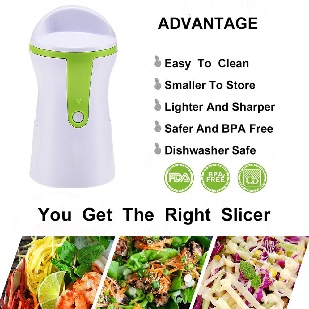 Portable screw machine vegetable slicer handheld screw machine peeler spiral slicer stainless steel potato spaghetti zucchini