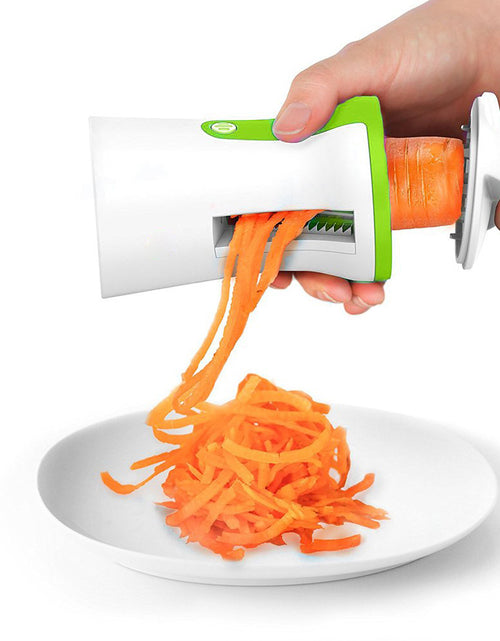 Load image into Gallery viewer, Portable screw machine vegetable slicer handheld screw machine peeler spiral slicer stainless steel potato spaghetti zucchini
