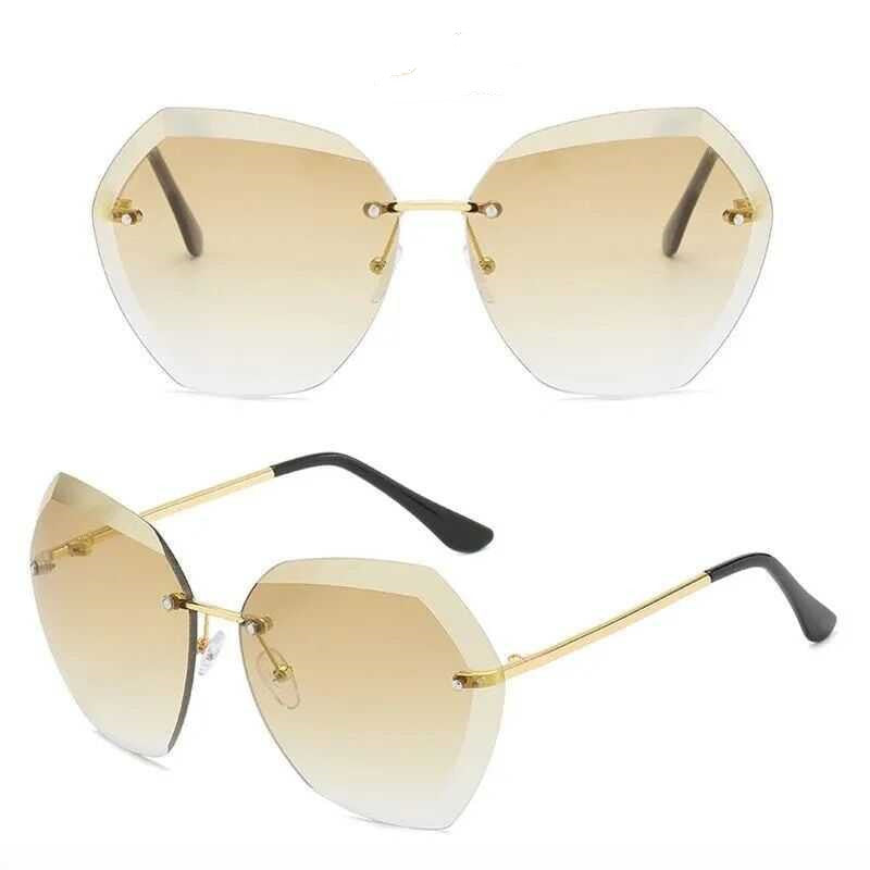 Diamond-Studded Sunglasses Women Anti-Sunglasses Women Fashion Round Face Driving Travel Glasses Korean Trend