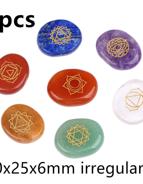 Load image into Gallery viewer, 7 Chakras Natural Pocket Palm Stones
