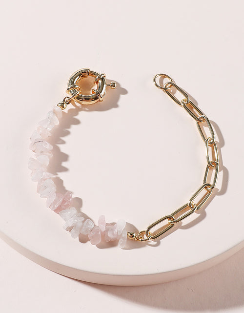 Load image into Gallery viewer, Qingdao Daiwei Jewelry Rough Stone Crystal Amethyst Stone Chain Bracelet
