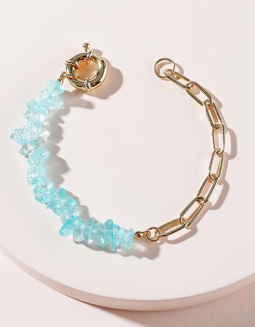 Load image into Gallery viewer, Qingdao Daiwei Jewelry Rough Stone Crystal Amethyst Stone Chain Bracelet
