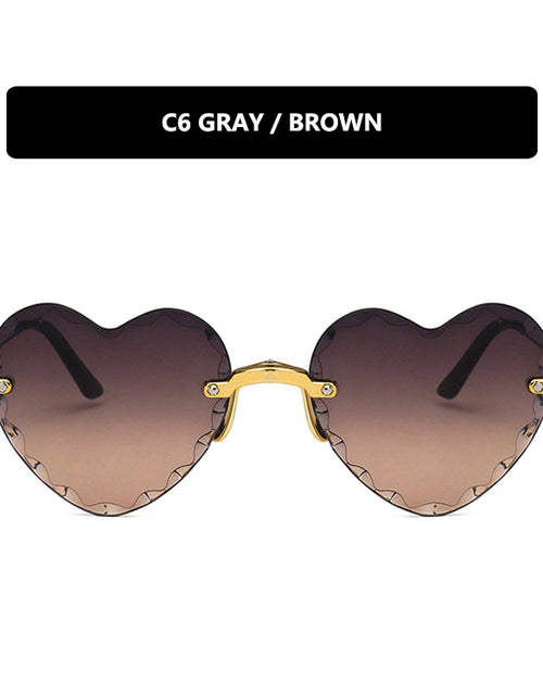 Load image into Gallery viewer, Love cut edge rimless sunglasses
