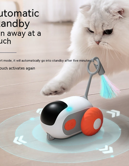 Load image into Gallery viewer, Remote Control Interactive Cat Car Toy USB Charging Chasing Automatic Self-moving Remote Smart Control Car Interactive Cat Toy Pet Products
