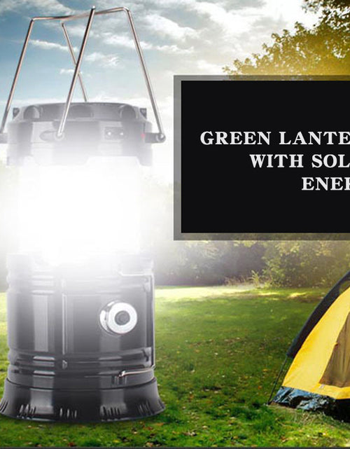 Load image into Gallery viewer, new solar charging type multifunctional telescopic camping lantern lantern outdoor camping tent lamp
