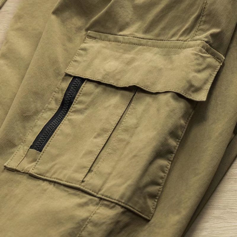 Fall Casual Pants Loose Tappered Pocket Men