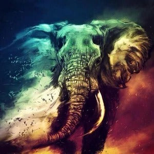 Load image into Gallery viewer, Art elephant diamond painting
