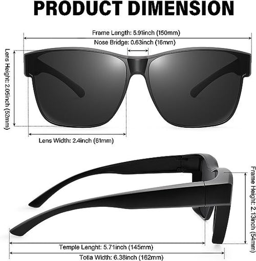 Load image into Gallery viewer, Fit Over Glasses Sunglasses For Men &amp; Women Polarized Lens 99 UV Protection
