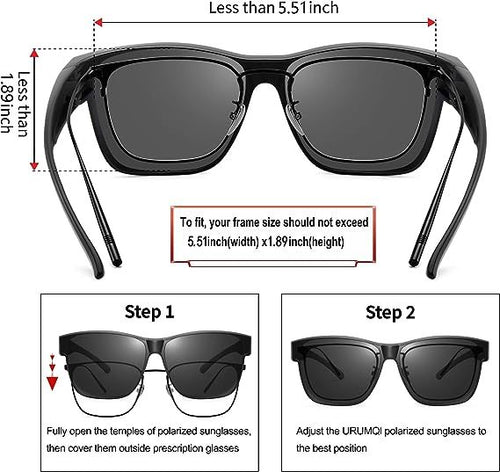 Load image into Gallery viewer, Fit Over Glasses Sunglasses For Men &amp; Women Polarized Lens 99 UV Protection
