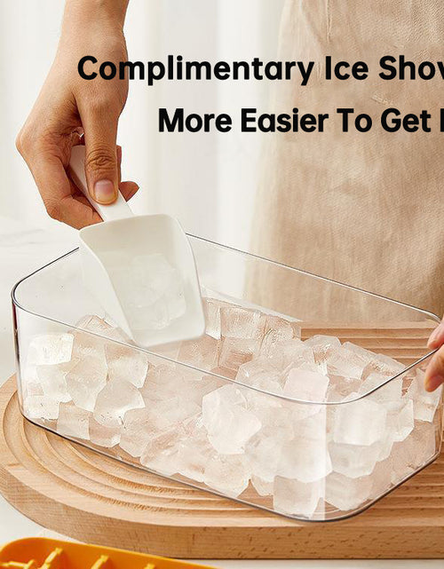 Load image into Gallery viewer, One-button Press Type Ice Mold Box Plastics Ice Cube Maker Ice Tray Mold With Storage Box With Lid Bar Kitchen Accessories
