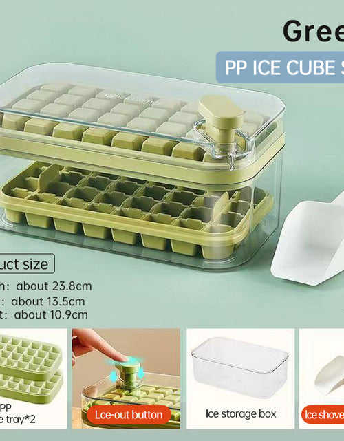 Load image into Gallery viewer, One-button Press Type Ice Mold Box Plastics Ice Cube Maker Ice Tray Mold With Storage Box With Lid Bar Kitchen Accessories
