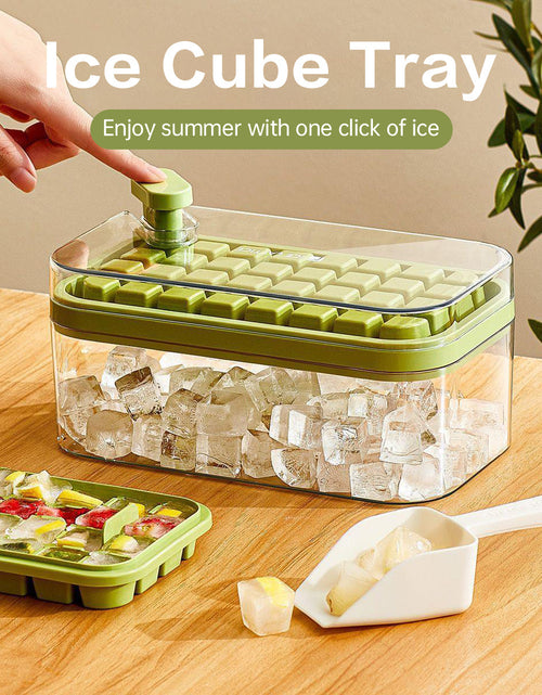 Load image into Gallery viewer, One-button Press Type Ice Mold Box Plastics Ice Cube Maker Ice Tray Mold With Storage Box With Lid Bar Kitchen Accessories
