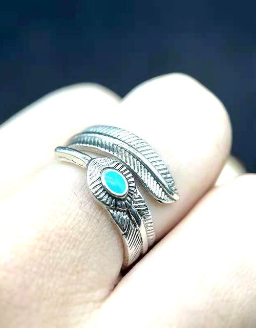 Load image into Gallery viewer, Feather Men&#39;s And Women&#39;s  Ring Jewelry Leaf Ring
