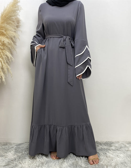 Load image into Gallery viewer, Muslim Fashion Dress At Hem For Women
