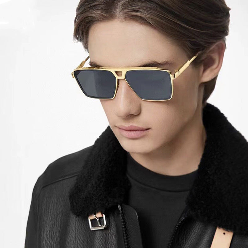 Men's Fashionable Square Frame Sunglasses For Driving