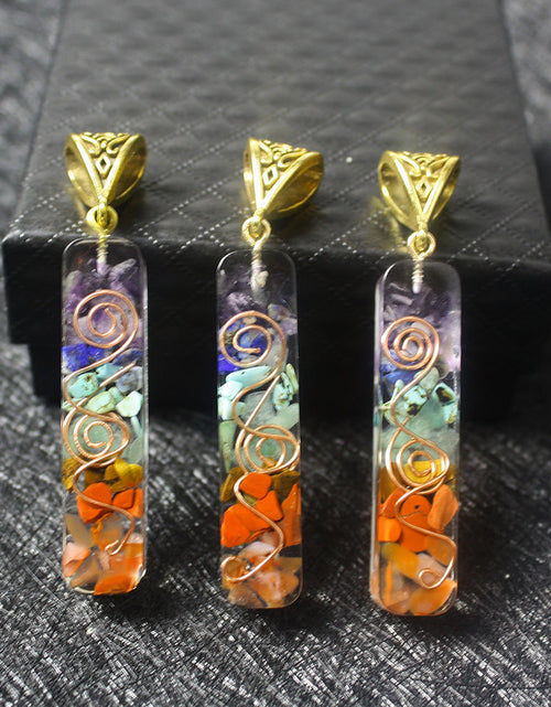 Load image into Gallery viewer, Gravel Seven Chakra Spirit Pendant
