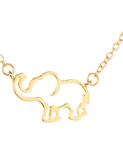 Load image into Gallery viewer, Elephant pendant necklace lucky hollow like clavicle chain
