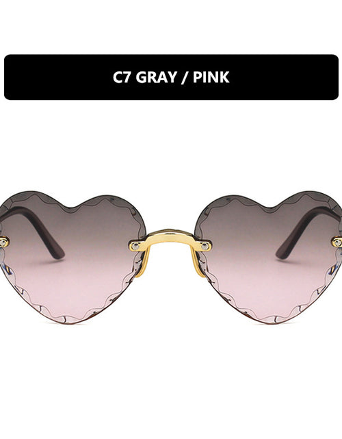 Load image into Gallery viewer, Love cut edge rimless sunglasses
