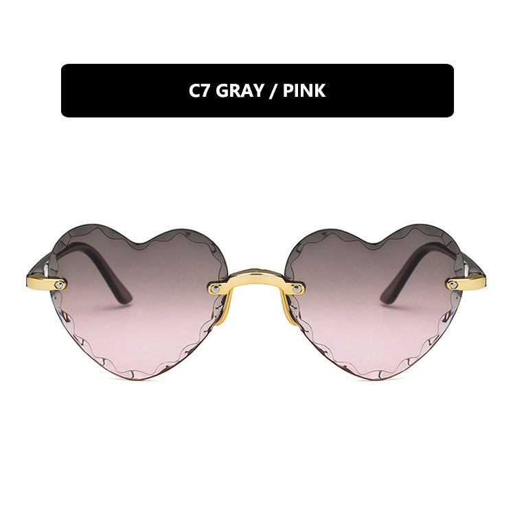 Love cut edge rimless sunglasses