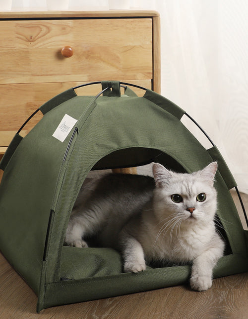 Load image into Gallery viewer, Cat Tent Cooling Mat  Dog House Pet Sofa Camping Dog Bed With Cushion For Dog Kennel Indoor Cat Nest Cat Bed Pets Products
