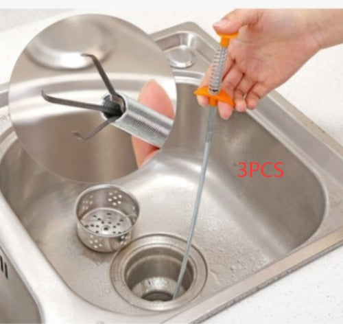 Load image into Gallery viewer, 60CM Sewer Dredger Spring Pipe Dredging Tool Household Hair Cleaner Drain Clog Remover Cleaning Tools Household For Kitchen Sink Kitchen Gadgets
