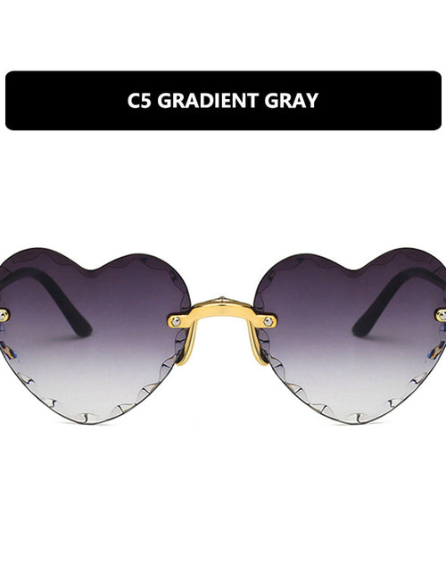 Load image into Gallery viewer, Love cut edge rimless sunglasses
