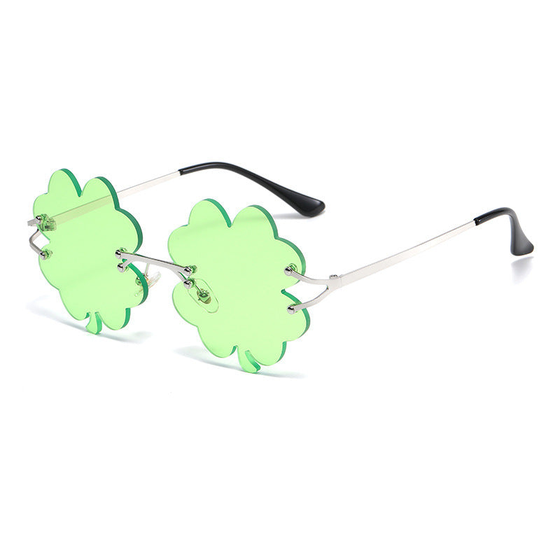 Green Sprite Four-leaf Sunglasses