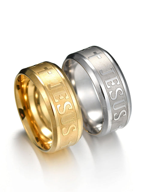 Load image into Gallery viewer, Jesus Cross Stainless Steel Ring
